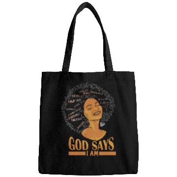 Discover African American Girl God Says I Am Black Pride Bags