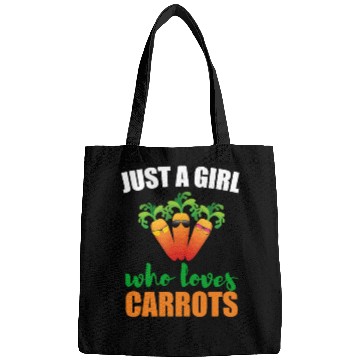 Discover Just A Girl Who Loves Carrots Funny Vegetable Love Bags
