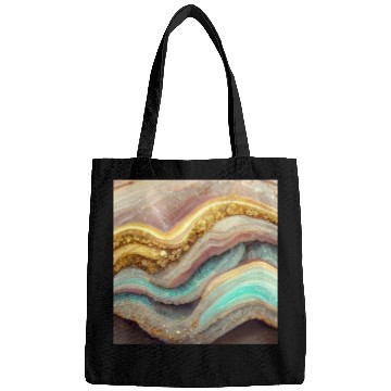 Discover Pastel Pink Teal Agate Geode Stone Bags