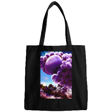 Discover Above the clouds, A purple landscape Bags