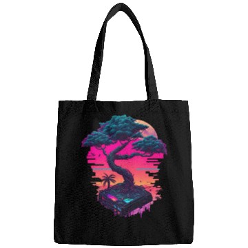 Discover Synthwave Bonsai Tree Bags