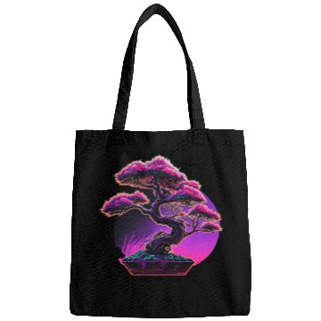 Discover Synthwave Bonsai Tree Bags