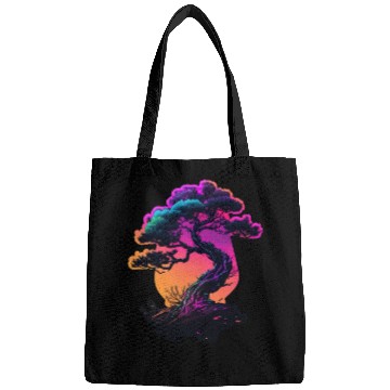 Discover Synthwave Bonsai Tree Bags