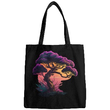 Discover Synthwave Bonsai Tree Bags