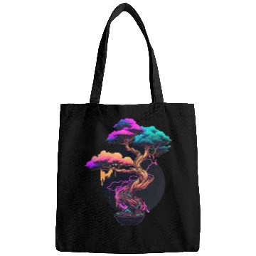 Discover Synthwave Bonsai Tree Bags