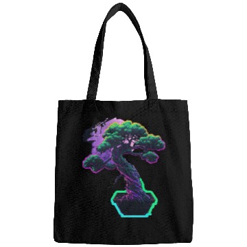 Discover Synthwave Bonsai Tree Bags