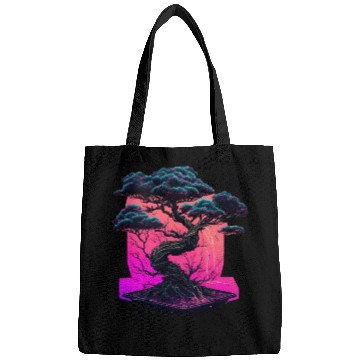 Discover Synthwave Bonsai Tree Bags