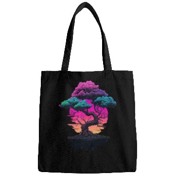Discover Synthwave Bonsai Tree Bags