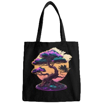 Discover Synthwave Bonsai Tree Bags