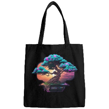Discover Synthwave Bonsai Tree Bags