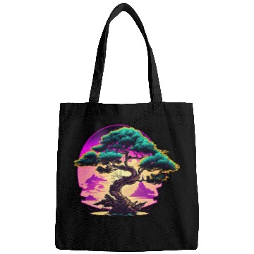 Discover Synthwave Bonsai Tree Bags