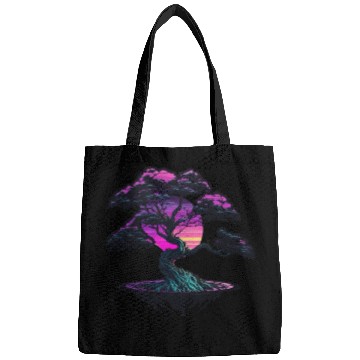 Discover Synthwave Bonsai Tree Bags