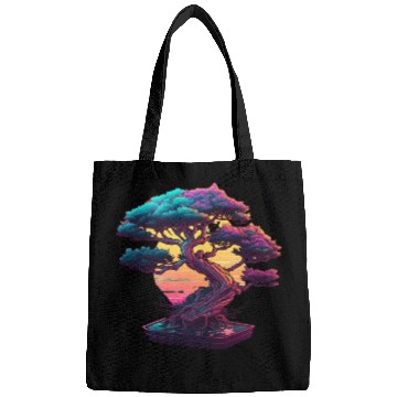 Discover Synthwave Bonsai Tree Bags