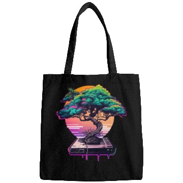 Discover Synthwave Bonsai Tree Bags