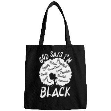 Discover African American Girl God Says I Am Black Pride Bags