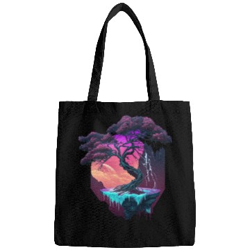 Discover Synthwave Bonsai Tree Bags