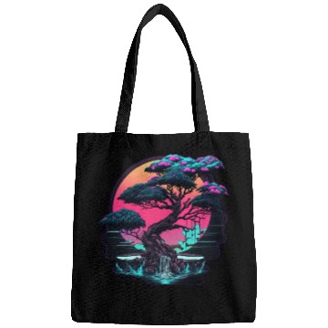 Discover Synthwave Bonsai Tree Bags