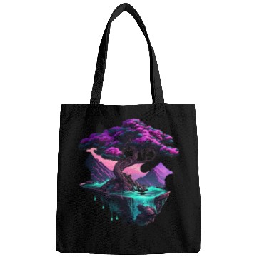 Discover Synthwave Bonsai Tree Bags