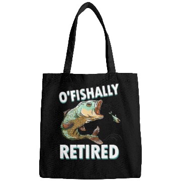 Discover Ofishally Retired Fishing Retro Retirement Fishing Bags
