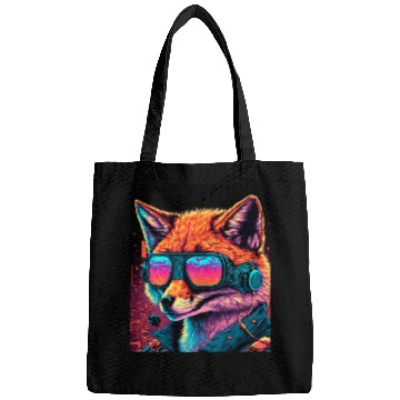 Discover Retro Futuristic Synthwave Fox Bags
