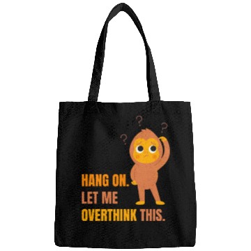 Discover Thoughtful Monkey Illustration Design Bags