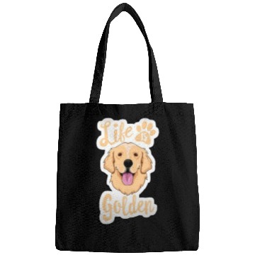 Discover Golden Retriever Illustration Comic Graphics Bags