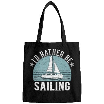 Discover Catamaran Captain I'd Rather Be Sailing Bags