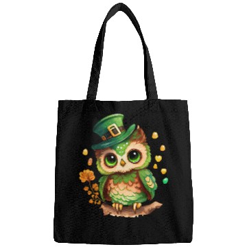 Discover St Patrick's Day Irish Funny Owl Saint Patrick Bags