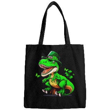 Discover St. Patrick Day T-rex Dinosaur With Hat Bags