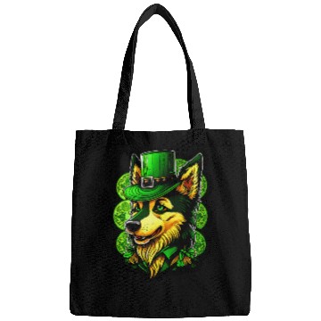Discover Cuddly Wolf St. Patrick's Day Hat With Green Eyes Bags