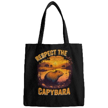 Discover Respect The Capybara Animal Funny Capybara Lover Bags