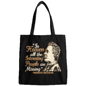 Discover Nietzsche Quote Design for a Philosophy Student Bags