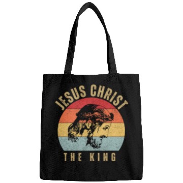 Discover JESUS CHRIST THE KING RETRO DESIGN Bags