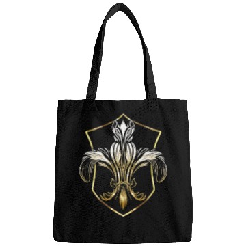 Discover Golden Coat Of Arms With Fleur De Lis Mardi Gras Bags