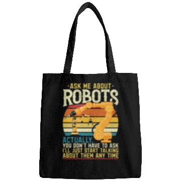 Discover Robot Robotics Engineer Retro Bags