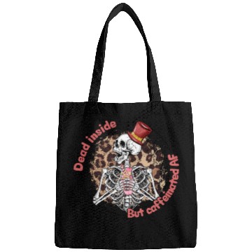 Discover Dead Inside Caffeinated Skeleton Valentine Day Bags