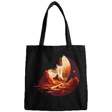 Discover Vintage Space Science Mars Fiction Geek Solar Bags
