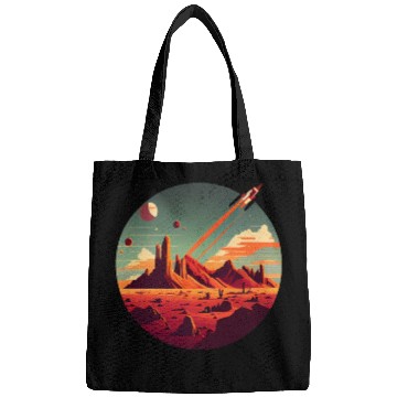Discover Vintage Space Science Mars Fiction Geek Solar Bags
