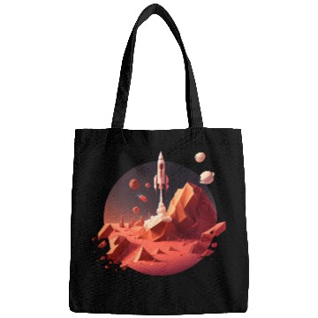 Discover Vintage Space Science Mars Fiction Geek Solar Bags