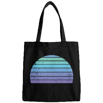 Discover Vintage Distressed Retro Sunset - Blue | Purple Bags