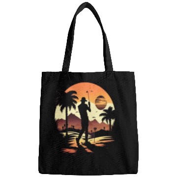 Discover Golf Course Family Trip Cool Golfer In Sunset Bags