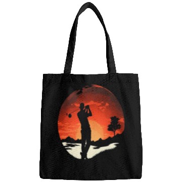 Discover Golf Course Family Trip Cool Golfer In Sunset Bags