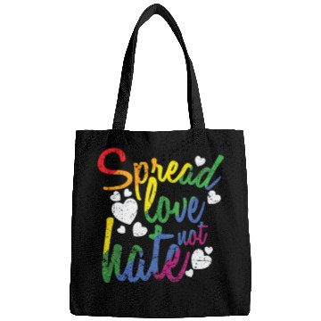 Discover Spread Love not hate LGBT Rainbow Bags