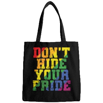 Discover Don't Hide your Pride LGBT Tolerance Rainbow Color Bags