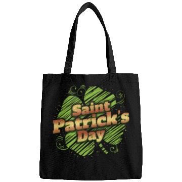 Discover Stylized Four Leaf Clover Shamrock For St Bags