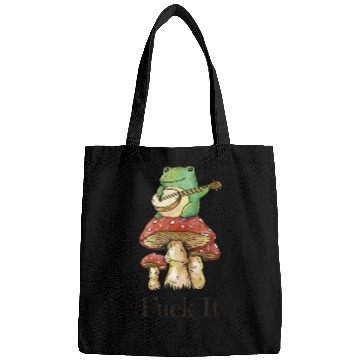 Discover Cottagecore Toad Playing Guitar Bags