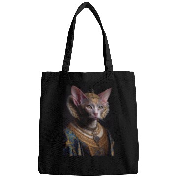 Discover Black King Devon Rex Cat Breed Portrait Royal Rena Bags