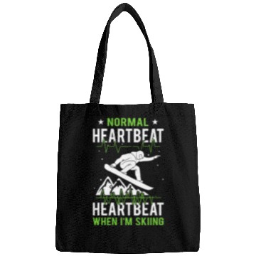 Discover Normal Heartbeat funny skiing Bags design