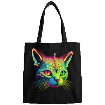 Discover Alien cosmic cat Bags