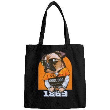 Discover Black Orange Cool Dog Bags